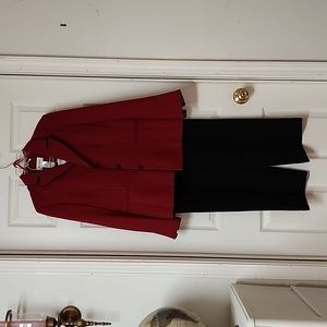 Studio 1 Women's Size 8 Polyester Jacket + Sleeveless Shirt + Black Pants